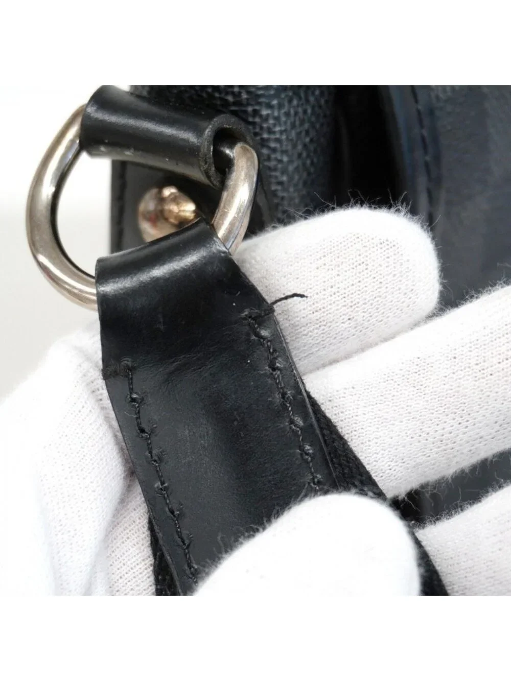 Louis Vuitton Shoulder Bag Damier Graphite Daniel MM Black Gray